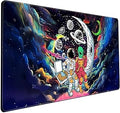 Funny Space Mouse Pad Desk Mat Astronaut Alien Large Gaming Mouse Pads Anime Desk Pad Mousepad XXL Cool Trippy Universe Extended Keyboard Mat with Stitched Edges Anti-Slip, 31.5 X 15.8 in