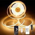 AXMOTUT 9.84ft Smart COB LED Strip Lights, 24V Warm White 2700K Dimmable LED Light Strips, High Bright LED tape light with Power Supply and app Control LED lights for TV,mirror, Kitchen Cabinet, Shelf