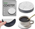 Coasters for Drinks, Absorbent Coaster Sets of 6, Tabletop Protection Suitable for Kinds of Cups Non-Slip Faux Leather Cup Coasters, 4 Inches, C2