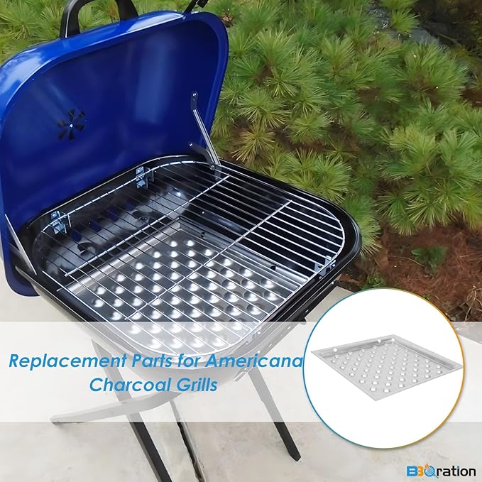 Replacement Parts for Americana 3000-4000 Series Charcoal Grill Walk-A-Bout, Swinger, Sizzler and Traveler Series Grill Parts, Cooking Grate and 1040.8.001 Ash Pan