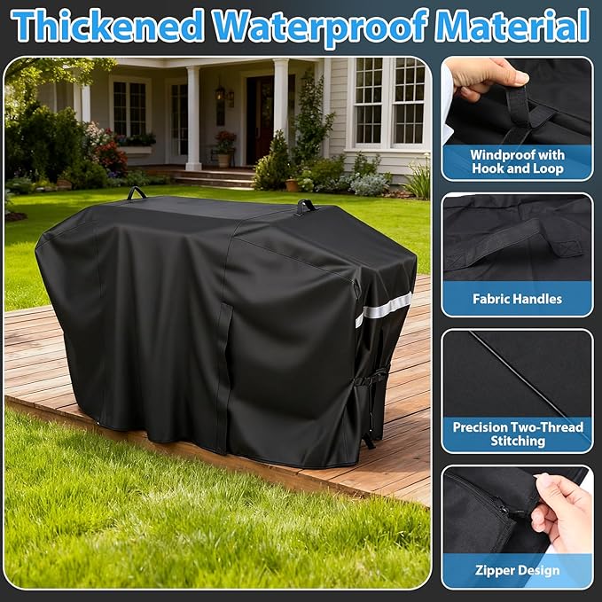 Utheer Grill Cover for Blackstone 36 inches Griddle Cooking Station with Hood Water Resistant, Upgraded Full-Length Heavy Duty 600D Waterproof Fabric Cover for Blackstone 5482 Griddle Cover