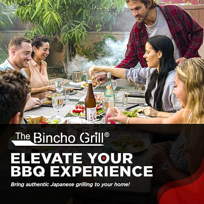 The Bincho Grill Binchotan Charcoal 11 lbs – Premium Japanese Grill Style Hardwood, 95% Carbon, Smokeless High-Heat, Long Burn for Yakitori, Reusable