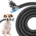 Secbolt Cord Protectors from Pets No Chew, 10ft - 1/2 inch Ultra Durable Cord Covers for Pets, Bite-Resistant Cable and Wire Protector for Cats, Dogs, Rabbits - Black