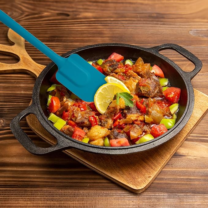 Mrs. Anderson’s Baking Silicone Spatula, Flexible And Nonstick, One-Piece Design, Turquoise, For Mixing, Folding, Scraping, Baking, And Cooking
