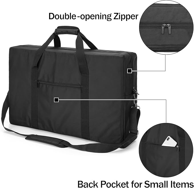 samdew Camp Stove Carry Case, Camping Stove Storage Bag Compatible with Coleman 2-Burner Gas Stove, Portable Carrying Cover Compatible with Camp Chef Everest Stove, with Grill Tools Pockets, Bag Only