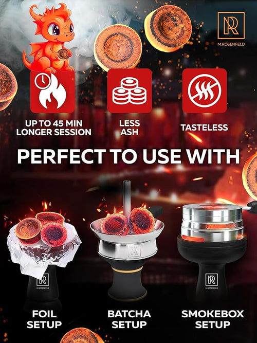 100 pcs Charcoal Discs to Burn Incense - Hookah Charcoal Hookah Coals for Hookah - Quick Light Charcoal Tablets - 33 mm Premium Quality Incense Charcoal Discs - Pack of 100