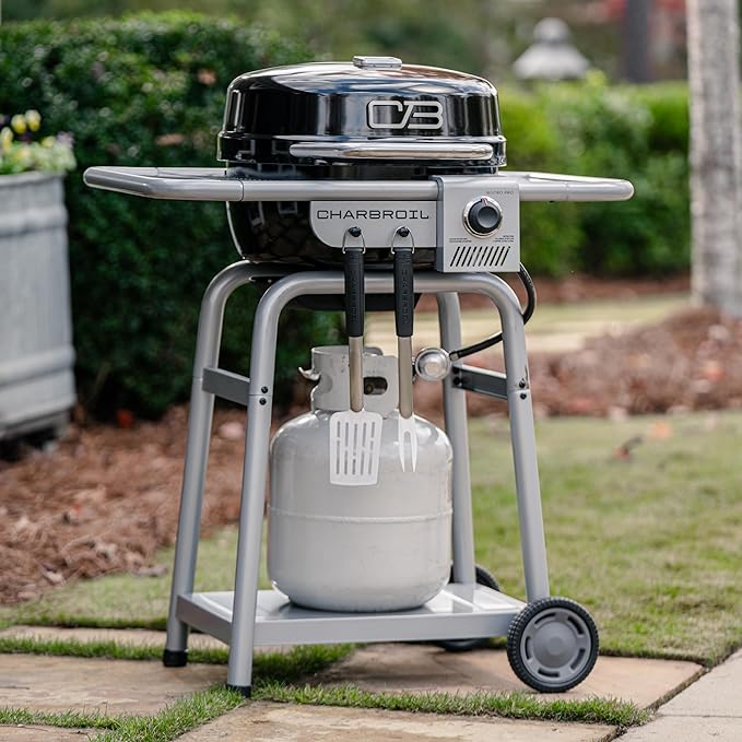 Charbroil Bistro Pro Gas Grill for Small Spaces and Patios, Black - 25302161
