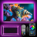 Daymeet Led Lights for TV, 16.4 FT Smart LED TV Backlights for 45-85 inch USB TV Behind Lighting Color Changing RGB TV Led Light Strip with Remote Music Sync Bluetooth APP Control for Bedroom, Party