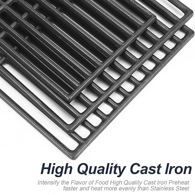 Grill Parts for Char-Broil Performance 4 Burner 463342119 463342118 463332718 463347017 463377017 463376117 463376018P2 463335517 463349917 Grill Burner Heat Plate Cast Iron Grill Grates 18 Inch