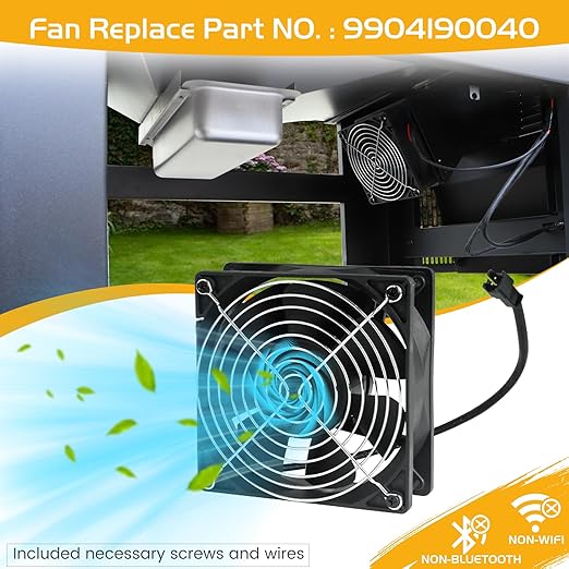 Non-WiFi/Bluetooth Smoker Parts for Masterbuilt Gravity Series 560 800 1050 Control Panel Replacement Fan Kit Power Adapter Cords Hopper Lid Door Switch Digital Charcoal Grill MB20041020 MB20040122