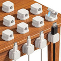 Mayski 12 Pack Magnetic Cable Clips, One-Hand Operation, Adhesive Cord Holder with Replacement Pads, 7.5mm Slot, for Home Office Desk, Car, Wall