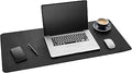 Gallaway Leather Desk Mat, Office Writing Desk Pad, Large 36" x 17" Black, for Top of Desks, Gift Ready Elegant Computer Desk Cover Protector PU Leather