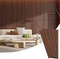 4 Pack Wood Panels for Wall, 47.24" x 12.79" Acoustic Wood Slat Wall Panel for Interior Decor & Noise Reduction, Soundproof Wood Wall Panel, Sound Absorbing Wall Panels for Home Office Studio, Walnut