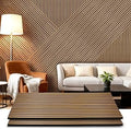 Acoustic Wood Wall Panels 2 Pack 47.6" x 23.6", Sound Proof Wooden Paneling for Walls, 3D Fluted Panel for Interior Wall Decor, Living Room, Bedroom - Teak (Cover Approx. 16 sq.ft)