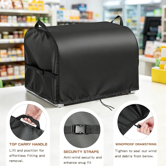 Hot Dog Roller Cover, 26inch Hotdog Machine Cover for Hot Dog Roller Grill, Hotdog Cooker, Hotdogs Warmer, Hot Dogs Maker, Hot Dogs Toaster-26 L x 24" W x 15" H