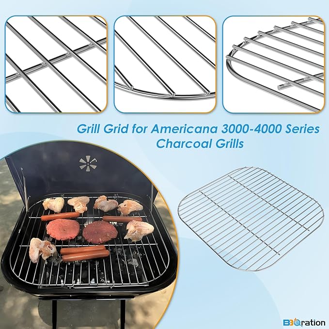 Cooking Grate Replacement Parts for Americana 3000-4000 Series Charcoal Grill Walk-A-Bout, Swinger, Sizzler and Traveler Series Grill Parts