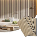 4 Pack Wood Panels for Wall, 47.24" x 23.81" Acoustic Wood Slat Wall Panel for Interior Decor & Noise Reduction, Soundproof Wood Wall Panel, Sound Absorbing Wall Panels for Home Office Studio, Oak