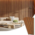 4 Pack Wood Panels for Wall, 47.24" x 12.79" Acoustic Wood Slat Wall Panel for Interior Decor & Noise Reduction, Soundproof Wood Wall Panel, Sound Absorbing Wall Panels for Home Office Studio, Teak