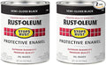 Rust-Oleum 7798502-2PK Stops Rust Brush Paint, Quart, Semi-Gloss Black