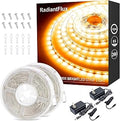 RadiantFlux Warm White LED Strip Lights, 2 Sets 65ft Flexible Ambient Lighting, 1200 LEDs for Cabinet, Shelves, Living Room, Study, Wardrobe & Ideal House Warming Gifts