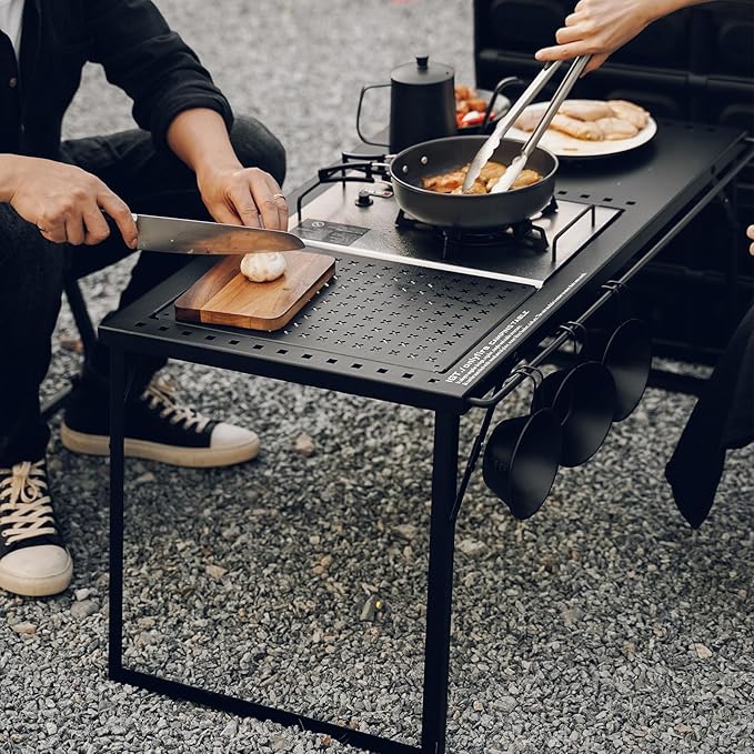 ONLYFIRE OUTDOOR LIVING IGT Camping Table Kit with Propane Gas Stove & Carry Bag, Portable Folding Camp Table, IGT Unit Combination Combo for Picnic, RV, Tailgating, Patio, Backyard, GS337