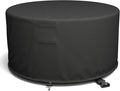 50'' Round Fire Pit Cover, Fits Wood Burning Firepit, Fire Pit Grill, or Fire Pit Ring DIY Process, Waterproof & Windproof, 50 Dia x 24 H