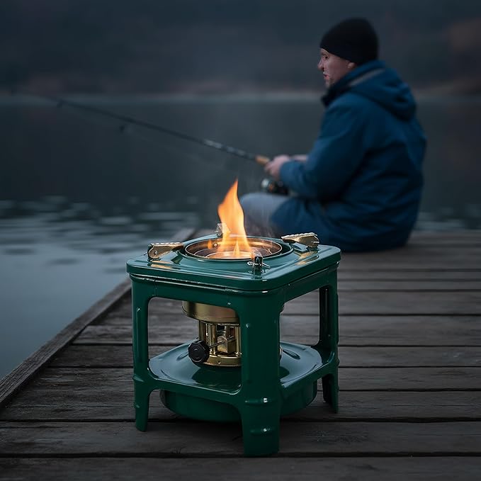 Portable Kerosene Stove 8-Wicks, Camping Stove & Fogon de Petróleo para Cuba, Multi-Fuel Kerosene Heater for Outdoor Cooking, Hiking, Backpacking, Emergency Stove Use (Square)