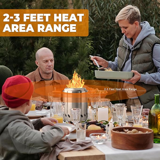 Tabletop Fire Pit - Smokeless Firepit Mini Fire Pit Stove Bonfire Table Top Firepit Outdoor Solo Portable FirePit with Carry Bag Pellet Stove