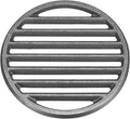 PATIKIL Cast Iron Fire Grate, 5.9" Round BBQ Grill Grate Replacement High Heat Charcoal Plate Fire Bottom Grate Grilling Accessories 6 Slots for Grilling Barbecue