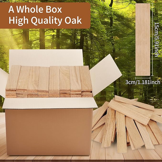 10 Lb Ultra-Thin White Oak Hardwood Fire Starter Sticks, 5.9 in Kiln Dried Mini Kindling Wood for Tabletop Smokeless Fire Pits, Pizza Ovens, BBQ, Chimineas, Fireplaces & Wood Stoves