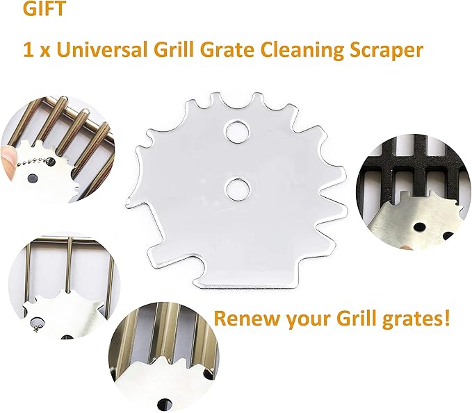 Bull Lion Premium BBQ Grill Grate Replacement - 7mm, 4 Pack, Fits Angus, Brahma, Lonestar Select, Outlaw Steer, 7 Burner, L60000, L75000, L90000