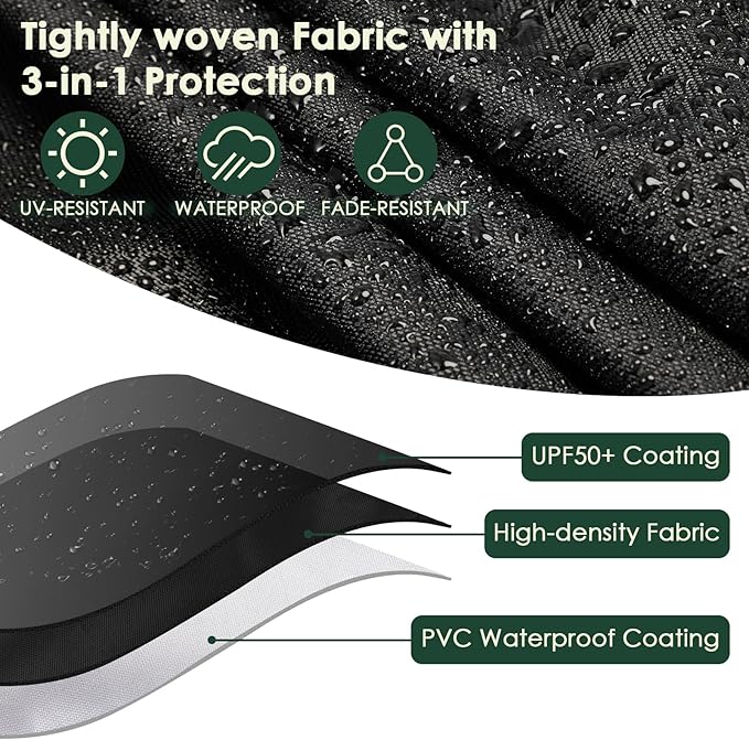 Grill Cover for Char Griller Smokin' Champ 1624, Offset Smoker 1733, Smokin' Pro CG30044223, 66inch Outdoor Grill Cover Waterproof for Charcoal Grill,Barrel Grill-66 L x 29" W x 50" H