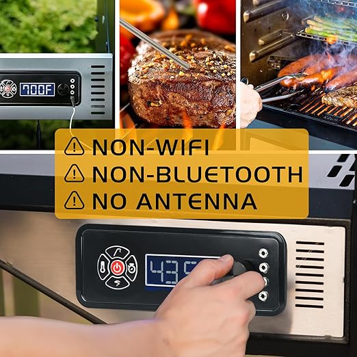 Non-WiFi/Bluetooth Smoker Parts for Masterbuilt Gravity Series 560 800 1050 Control Panel Replacement Fan Kit Power Adapter Cords Hopper Lid Door Switch Digital Charcoal Grill MB20041020 MB20040122