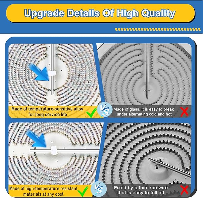 UPGRADE DG47-00063A 10in Radiant Surface Element Compatible With Samsung Top Replacement Parts,for Samsung Stove Element Replacement, Compatible with LG Stove MEE62385201, AP5986690, PS11729065