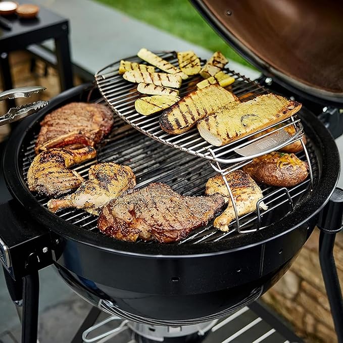 17" Round Fire Grate, Bottom Grate Replacement for BGE, Big Green Egg XL for Weber 22" Kettles Charcoal Grill, One-Touch, Master Touch, Bar-B-Kettle, Performer Charcoal Grill,