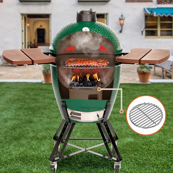 onlyfire Stainless Steel High Heat Charcoal Fire Grate for Kamado Joe Classic and Most Other Kamado Grill, 10 1/4 Inch