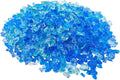 VEVOR Fire Glass, 10 lbs, Aqua Blue + Caribbean Blue + Aqua Green, 3/4 Inch High-Temperature Resistant Reflective Glass Rocks, Smokeless Fire Pit Stones for Outdoor Table & Landscaping