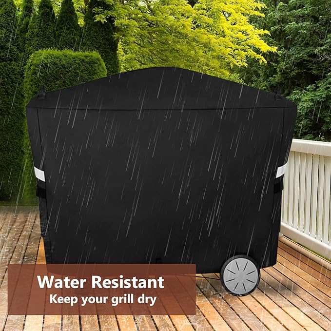 QuliMetal 7112 Grill Cover for Weber Q2000, Q2200, Q2400, Q2000N+, Q2800N+, Q300, Q320, Q3000, Q3200 Gas Grills, Heavy Duty BBQ Gas Grill Cover, 600D