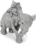 Good Luck Decorations Elephant Gifts for Women,Unique Figurines Decor for The Home, Room,Bathroom,Bedroom,Classroom Shelf Décor (Gray)
