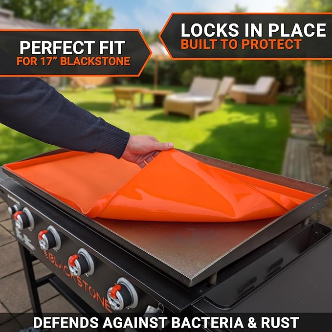 17" Premium Silicone Griddle Mat for Blackstone 17 Inch Grill, Heavy Duty Food Grade Silicone Griddle Cover, Keep Your Grill Clean and Rust-Free All Year Long