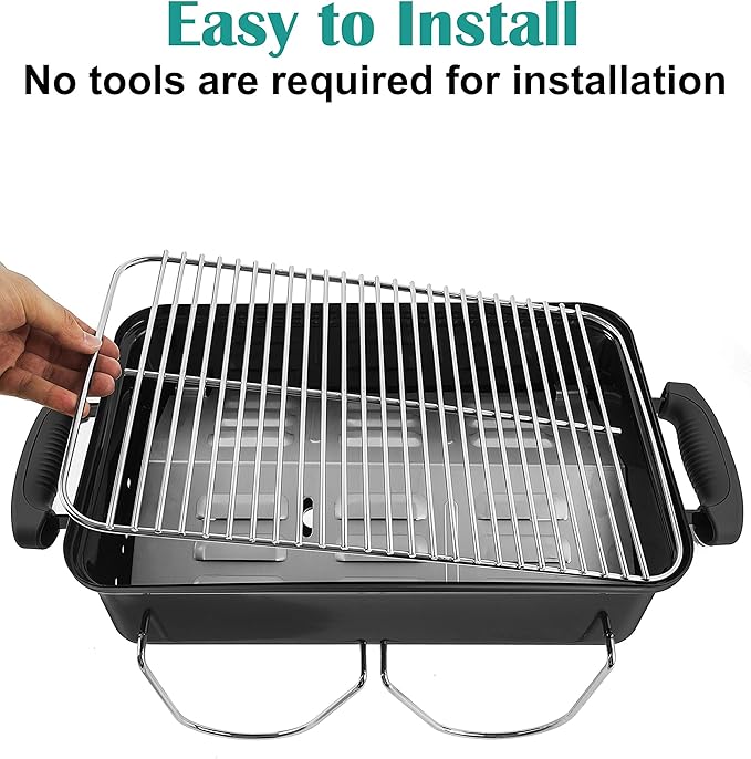 80631 Stainless Steel Grill Grate for Weber Go-Anywhere Charcoal and Gas Grill, Replaces 70211, 3634, 67195, 16" x 10"