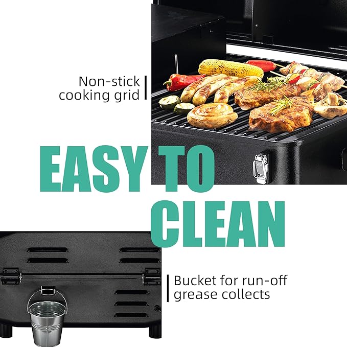 Z GRILLS 2026 200A Table Top Wood Pellet Grill, Pellet Smoker with PID V3.0 Controller, Meat Probes, 202 sq.in Cooking Area, Fit for RVs, Road Trips & Apartments