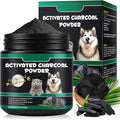 AIQIUSHA Activated Charcoal for Dogs & Cats, 120g Pure Charcoal Powder for Pets & Livestock – Daily Digestive Support, Helps Maintain Normal Stool, Single Ingredient, Non-GMO, Gluten Free
