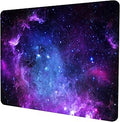 Galaxy Mouse Pad - Purple Nebula Design, Non-Slip Rubber Base, Washable Desk Mat, 9.5 x 7.9 in Small Gaming Mousepad