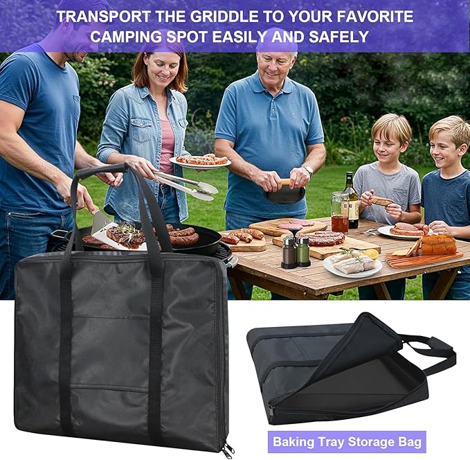 Medium Griddle Bag compatible with Camp Chef Single Burner Griddle - SG30, CGG16, SG14, FG20, MSG20 21''L×19''W ×3''H