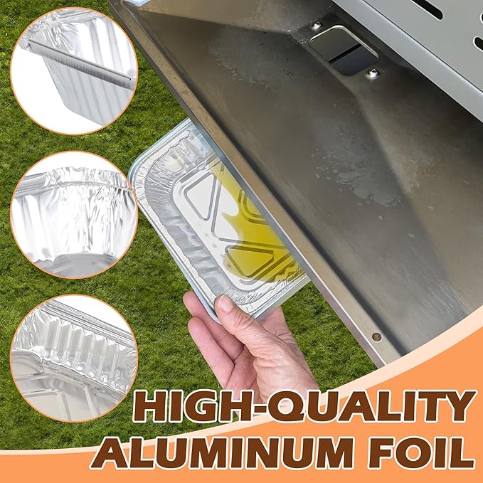 Grease Tray Liners for Monument Gas Grill Replacement Parts, Disposable Grease Box Liner for Most Monument Gas Grills Drip Pan Accessories, for‎ Monument 35633 24367 13892 Aluminum Foil Liner, 20 Pack