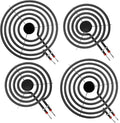 Upgraded MP22YA Electric Stove/Range Burner Element Unit Set 2 pcs MP15YA 6" and 2 pcs MP21YA 8" Stove Burners Replacement Fit for Whirl-pool,Ken-more,May-tag,Hard-wick Range/Stoves by AMI PARTS