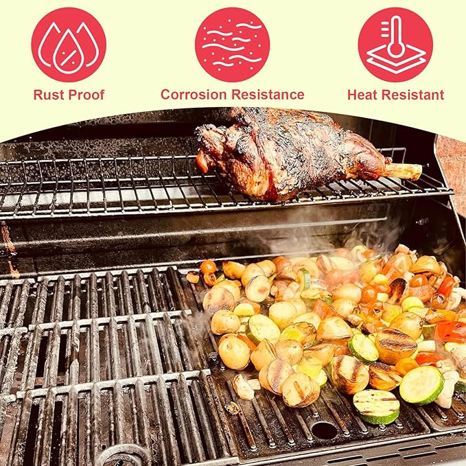 DcYourHome G470-0001-W1 Warming Rack for Charbroil Performance 4 Burner 463342119 463332718 463347017 463335517 463376017P1, 22 7/10 Inch Stainless Steel Swing Away Grid for Charbroil 463361017