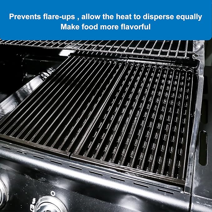 Grill Grates for Charbroil Performance Tru-Infrared 3 Burner 463370719 463371116 463280019 463371716 463633316 Porcelain-Enameled Cooking Grid Replacement for CharBroil G460-0500-W1 Emitter Plates
