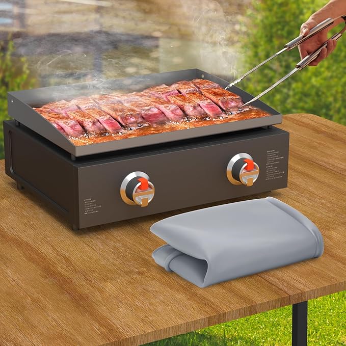 Silicone Griddle Mat Cover for Blackstone - 22 Inch True All-Encompassing Coverage Heavy Duty Food Grade Grill Buddy Mat, All Season Cooking Surface Protective Cover